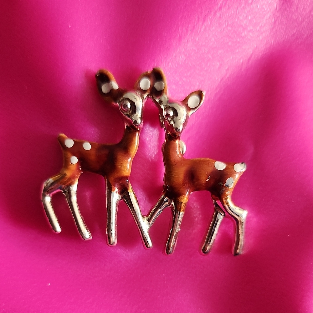 Vintage Fawns Pin